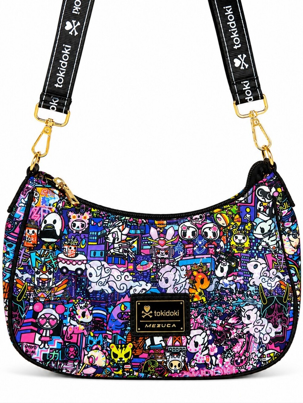 TOKIDOKI x Mesuca Unicorno Crescent Hobo BAG Multi-Color Crossbody w/ Charm